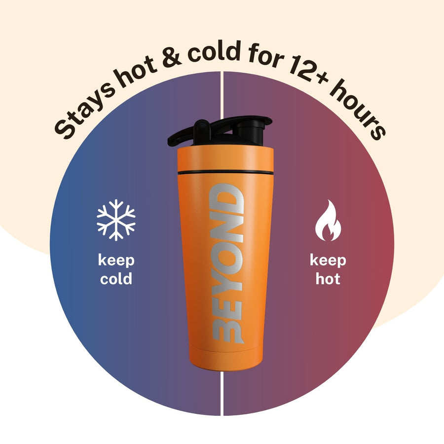 Orange Protein Shaker with Packaging, Orange Protein Shaker Packaging, Orange Protein Shaker, Orange protein shaker with packing, Orange protein shaker bottle brand packaging, Orange Insulated protein shaker, Orange Stainless Steel Protein Shakers, Protein Shaker