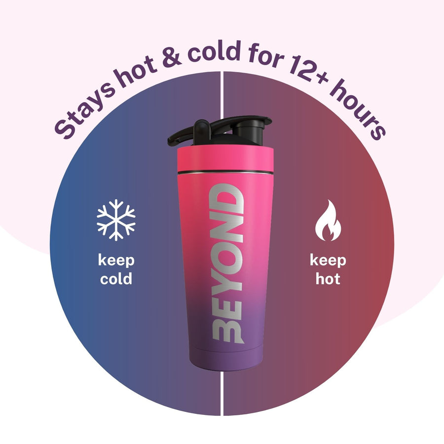 Pink & Purple Protein Shaker, pink protein shaker with packing, pink protein shaker bottle brand packaging, Pink Insulated protein shaker, Pink Stainless Steel Protein Shakers, Protein Shaker