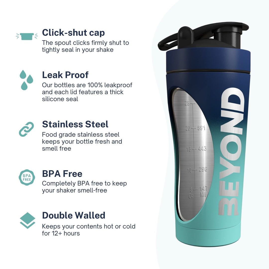 Gradient Blue Protein Shaker Packaging, Light Blue and Dark Protein Shaker, Light Blue and Dark protein shaker with packing, Light Blue and Dark protein shaker bottle brand packaging, Light Blue and Dark Insulated protein shaker, Light Blue and Dark Stainless Steel Protein Shakers, Protein Shaker