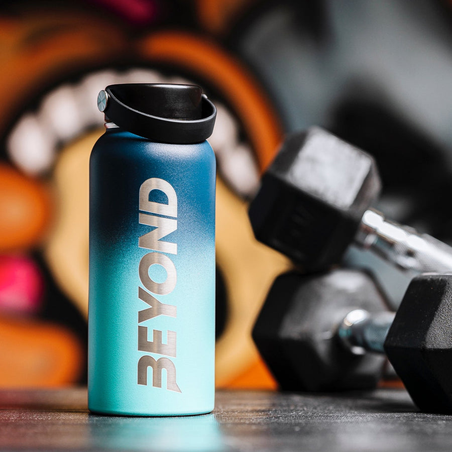 Light & Dark Blue Water Bottle For Workout and Gym, Insulated Water Bottle