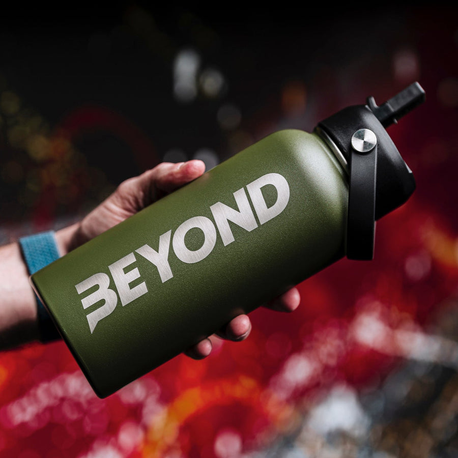 Dark Green Water Bottle for Workout and Gym, Insulated Water Bottle, Water Bottle,