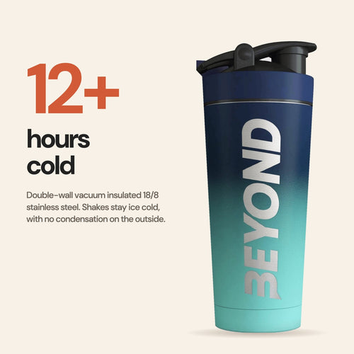 Double-wall vacuum insulation keeps drinks cold for 12+ hours