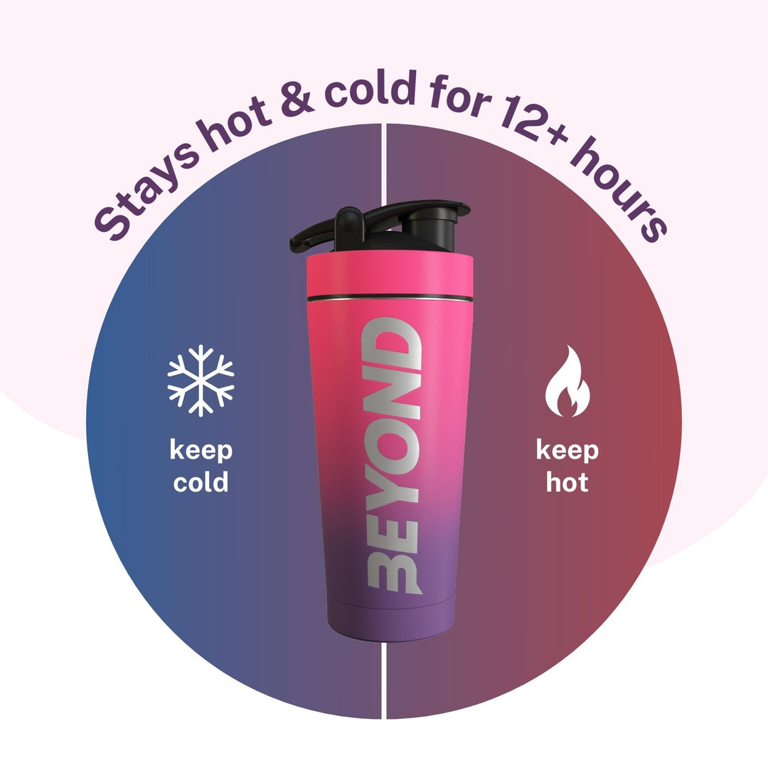 Pink & Purple Protein Shaker, pink protein shaker with packing, pink protein shaker bottle brand packaging, Pink Insulated protein shaker, Pink Stainless Steel Protein Shakers, Protein Shaker