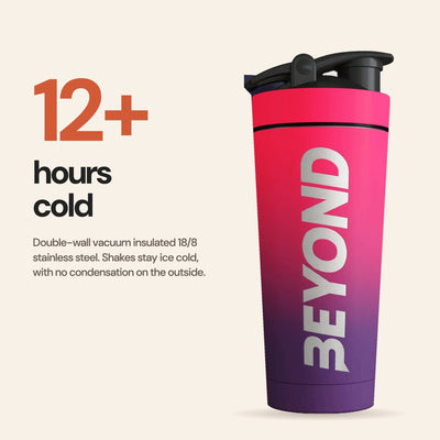Double-wall vacuum insulation keeps drinks cold for 12+ hours