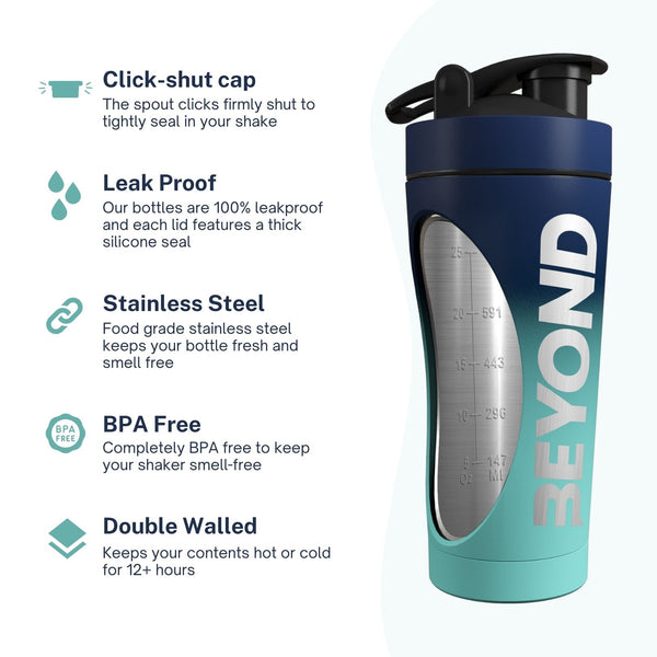 Gradient Blue Protein Shaker Packaging, Light Blue and Dark Protein Shaker, Light Blue and Dark protein shaker with packing, Light Blue and Dark protein shaker bottle brand packaging, Light Blue and Dark Insulated protein shaker, Light Blue and Dark Stainless Steel Protein Shakers, Protein Shaker