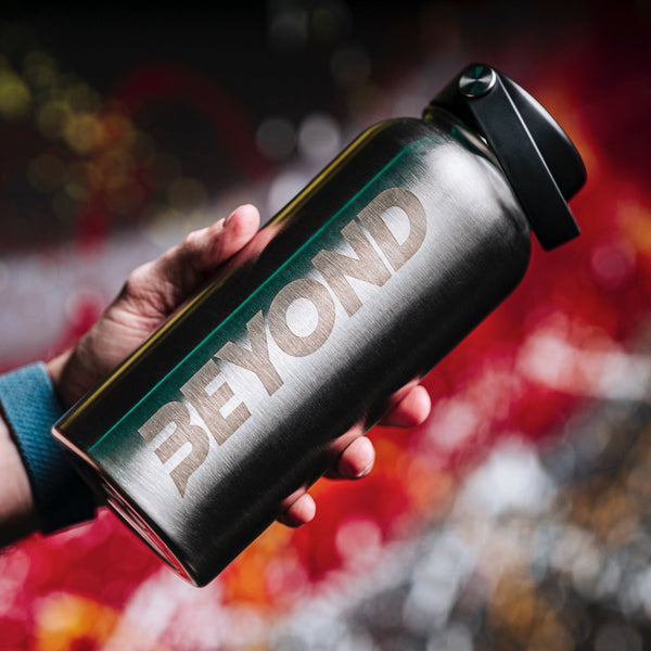 Brushed Steel Insulated Gym and Workout Water Bottle, Insulated Water Bottle, Water Bottle,