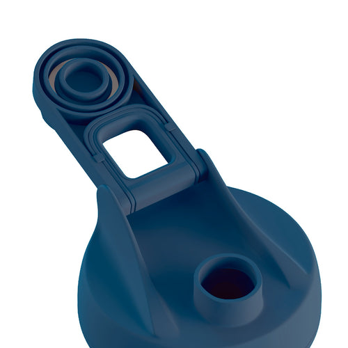 Blue Twist replacement lid with the drinking spout cap open 