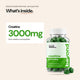What's inside: 3000mg creatine from creatine monohydrate per 3-gummy serving
