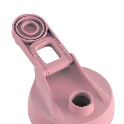 Pink Twist replacement lid with the drinking spout cap open 