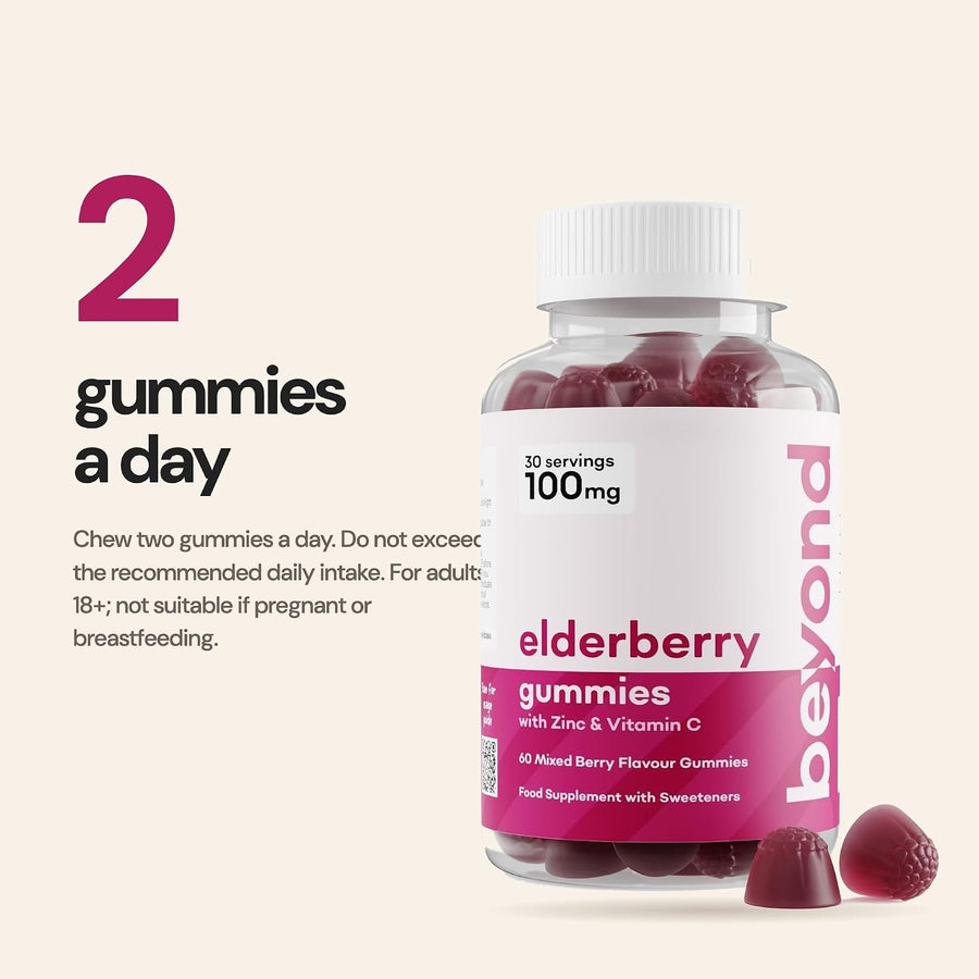 Beyond Elderberry Gummies – 2 gummies a day