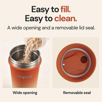 Beyond Terracotta & Sand Twist shaker – easy to fill and clean