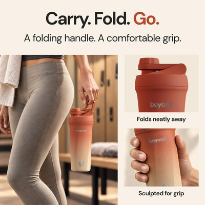 Beyond Terracotta & Sand Twist shaker – carry, fold & go