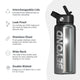 Black and Grey Spreckled Water Bottle For Workout and Gym, Stylish water bottle for Gym, Insulated Water Bottle, Water Bottle,